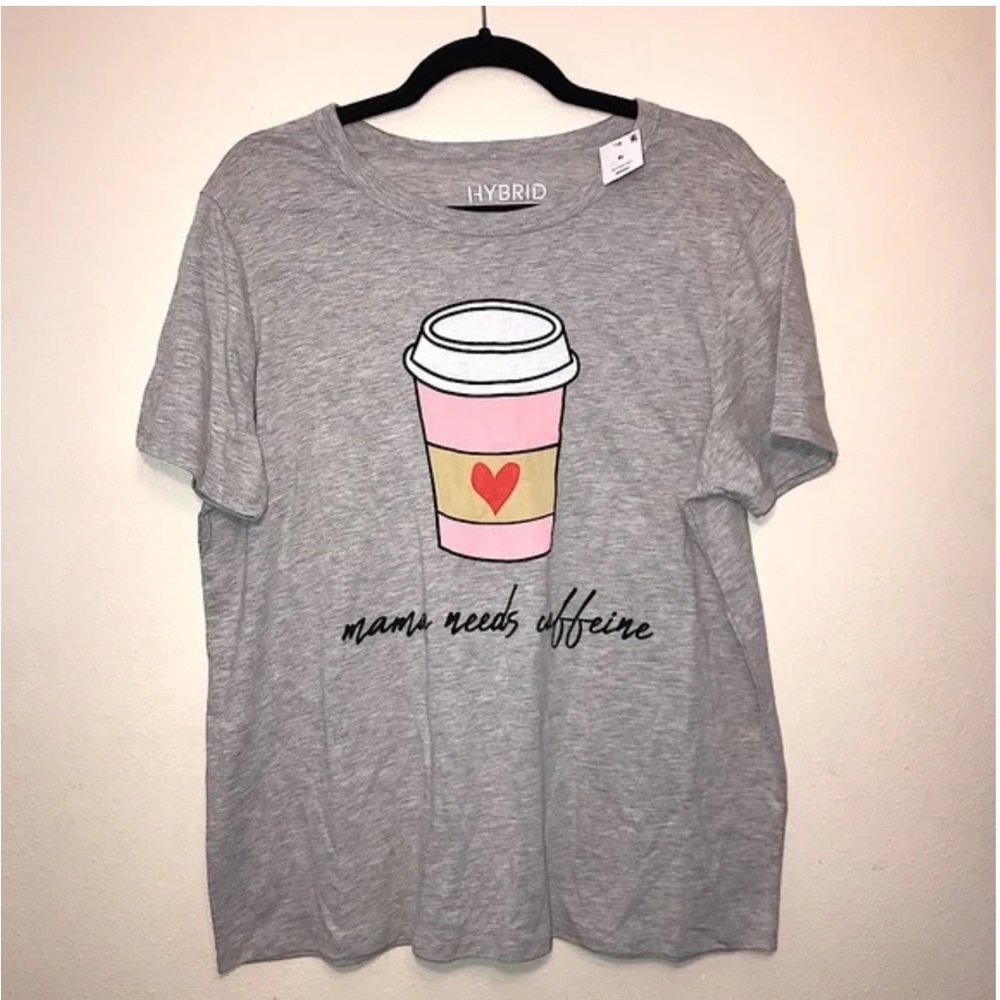 Hybrid Apparel NWT Mama Needs Caffeine Graphic T-Shirt XL